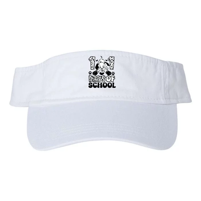 101 Days Of School Dalmatian I Survived 100 Days Of School Funnny Valucap Bio-Washed Visor