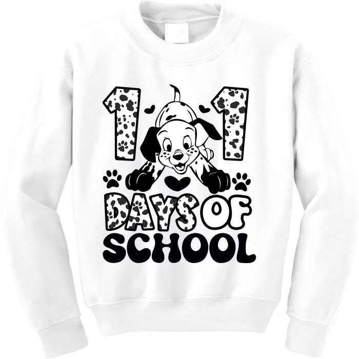 101 Days Of School Dalmatian I Survived 100 Days Of School Funnny Kids Sweatshirt