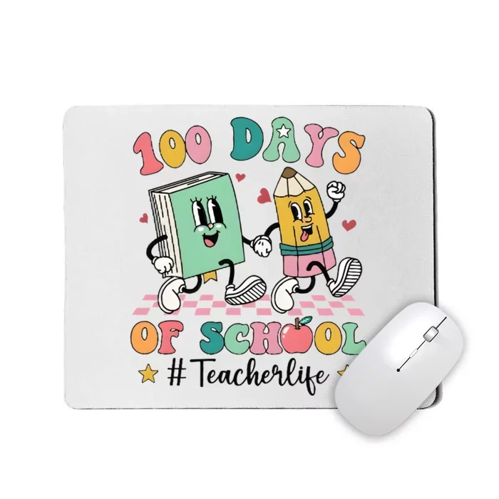 100 Days Of School Teacher Funny Teacher Life Mousepad