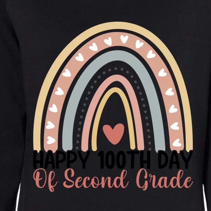 100Th Day Of School 2Nd Grade Teacher Second Grade Rainbow Gift Womens California Wash Sweatshirt