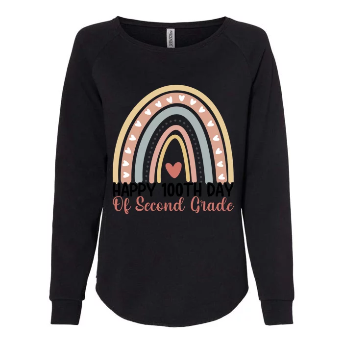 100Th Day Of School 2Nd Grade Teacher Second Grade Rainbow Gift Womens California Wash Sweatshirt