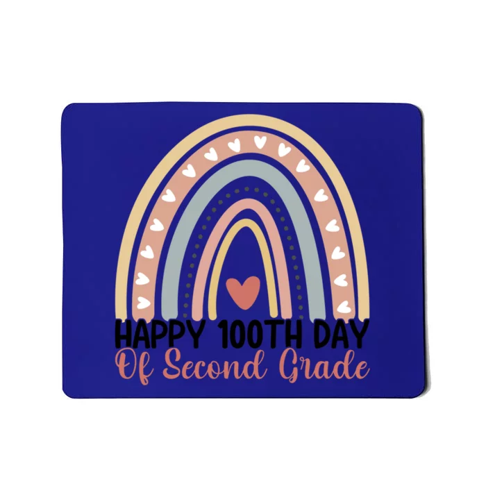 100Th Day Of School 2Nd Grade Teacher Second Grade Rainbow Gift Mousepad