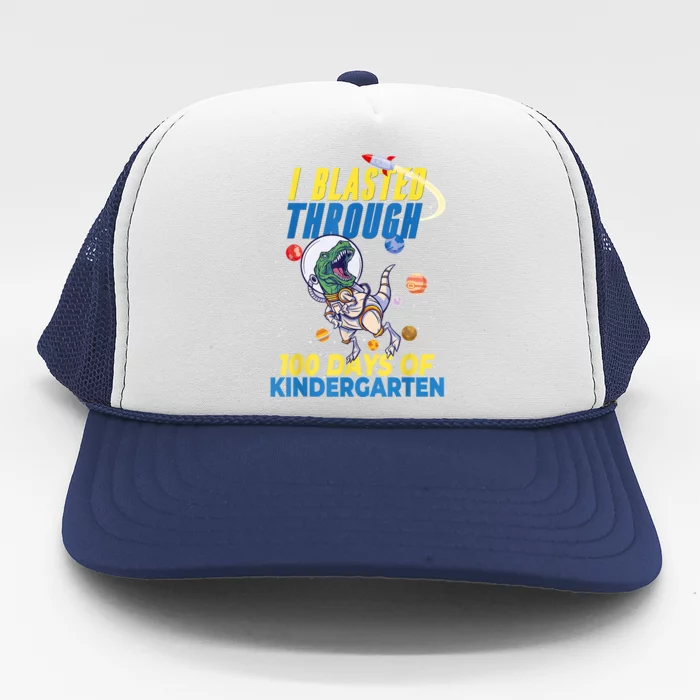 100 Days Of Kindergarten Astronaut Dinosaur Teachers Trucker Hat