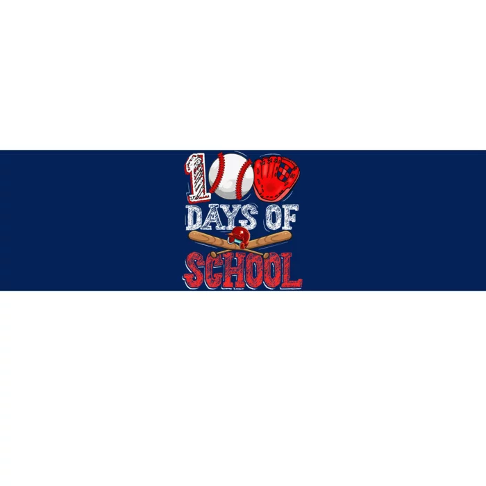 100 Days Of School Baseball 100th Day Of School Teacher Bumper Sticker