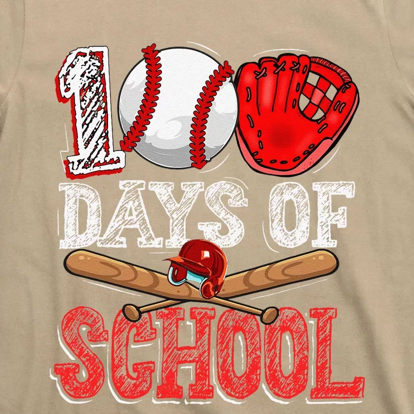 100 Days Of School Baseball 100th Day Of School Teacher T-Shirt