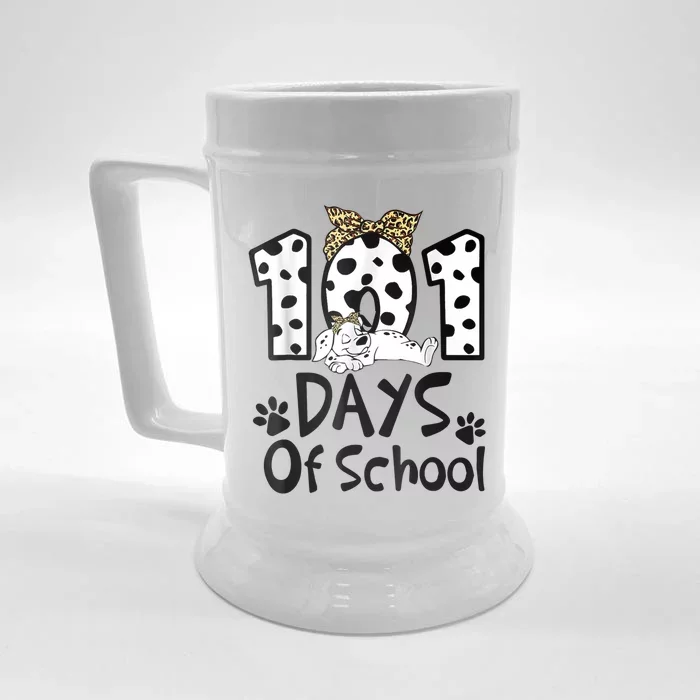 101 Days Of School Dalmatian Dog 100 Days Smarter Front & Back Beer Stein