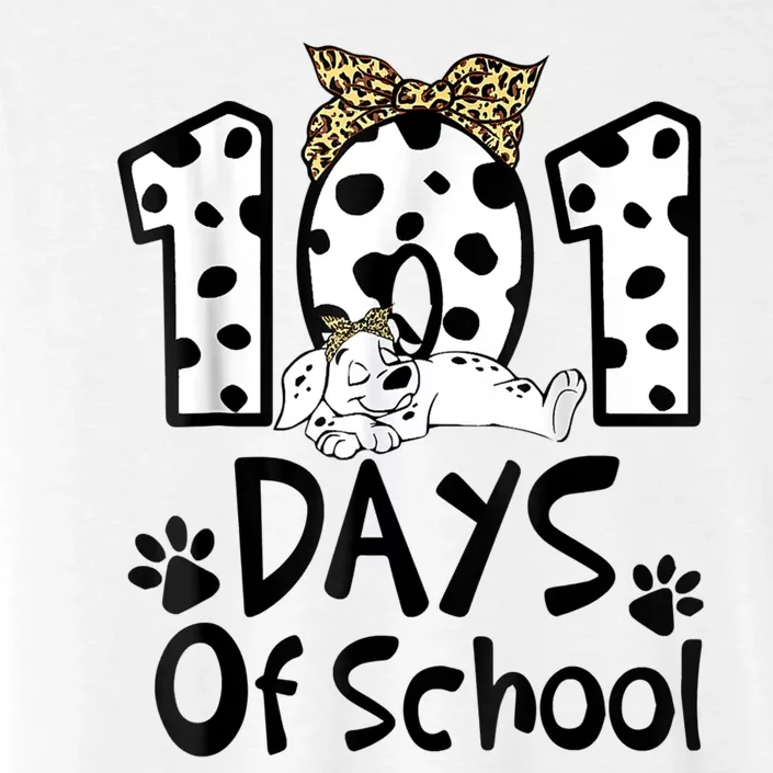 101 Days Of School Dalmatian Dog 100 Days Smarter ChromaSoft Performance T-Shirt