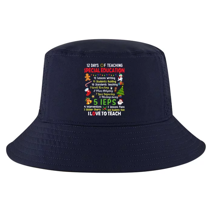 12 Days Of Teaching Special Education Teacher Elf Christmas Funny Gift Cool Comfort Performance Bucket Hat