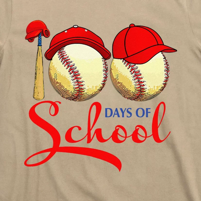 100 Days Of School Baseball Teacher 100th Day Of School T-Shirt