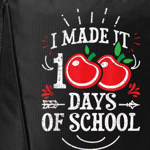 100th Day Of School Distressed I Made It 100 Days Teacher City Backpack