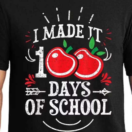 100th Day Of School Distressed I Made It 100 Days Teacher Pajama Set