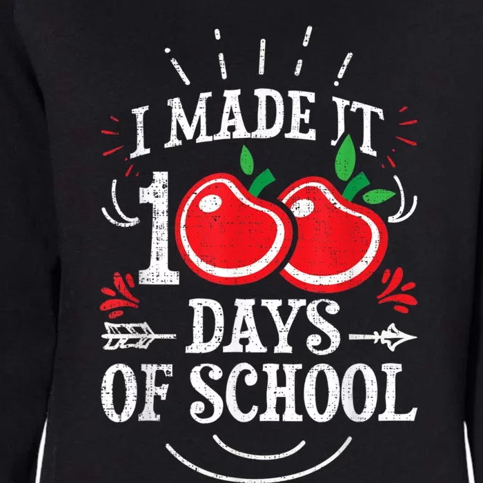 100th Day Of School Distressed I Made It 100 Days Teacher Womens California Wash Sweatshirt