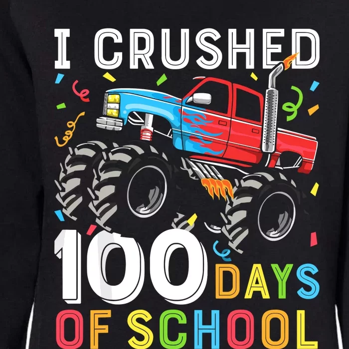 100 Days Of School Monster Truck 100th Day Of School Womens California Wash Sweatshirt