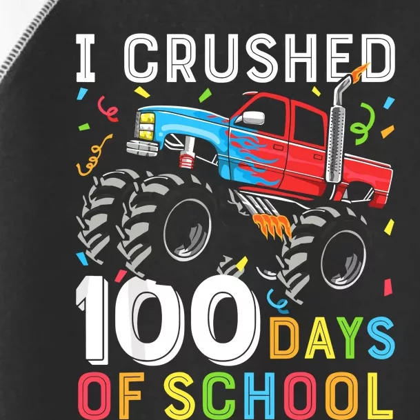 100 Days Of School Monster Truck 100th Day Of School Toddler Fine Jersey T-Shirt