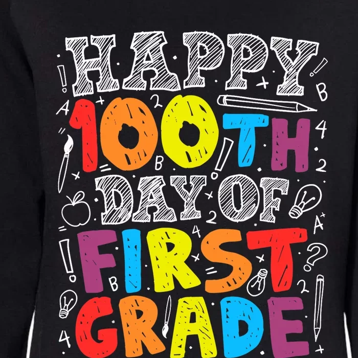 100 Days of School Design 100th Day of 1st Grade Teacher Womens California Wash Sweatshirt