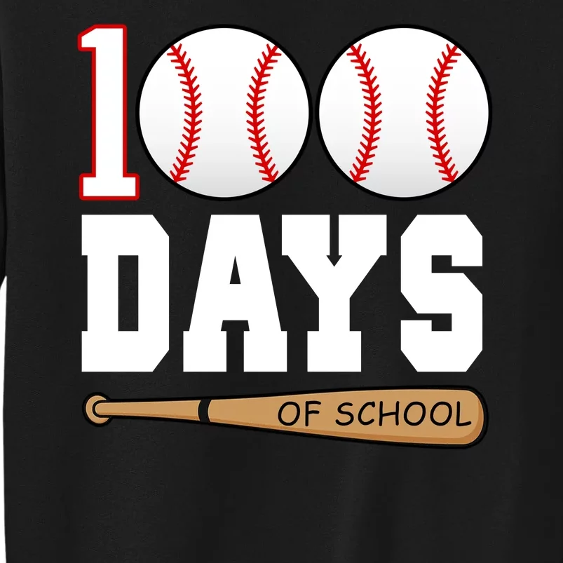 100 Days Of School Baseball Bat And Ball Sweatshirt