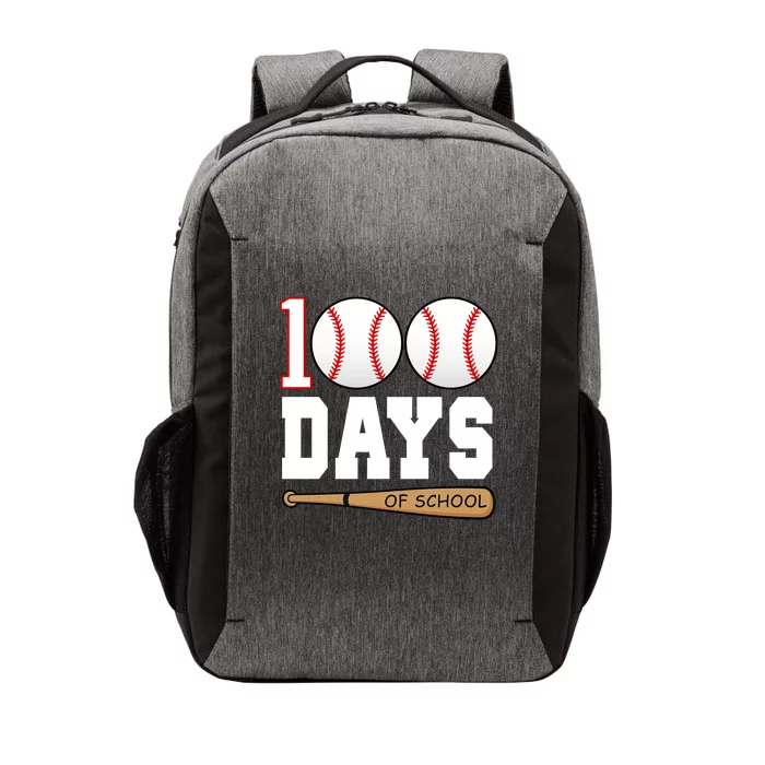 100 Days Of School Baseball Bat And Ball Vector Backpack