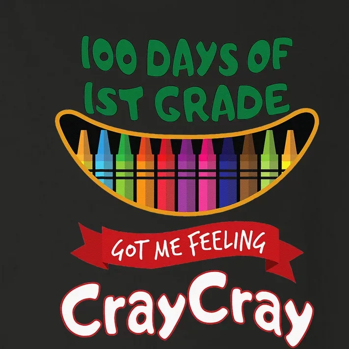 100 Days Of 1st Grade Got Me Feeling Cray Cray Toddler Long Sleeve Shirt