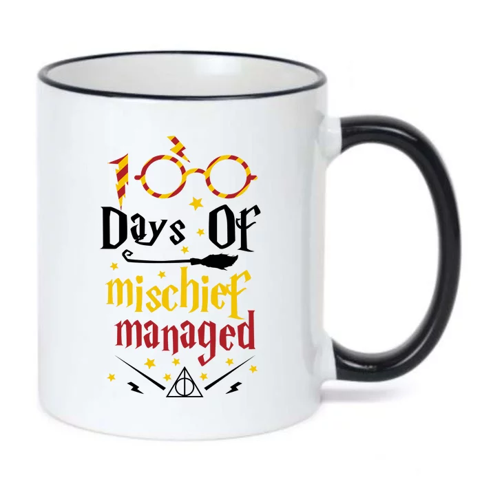 100 Days Of Mischief Managed 100th Day Of School Black Color Changing Mug