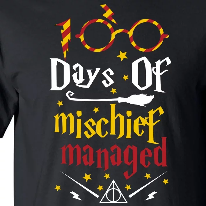 100 Days Of Mischief Managed 100th Day Of School Tall T-Shirt