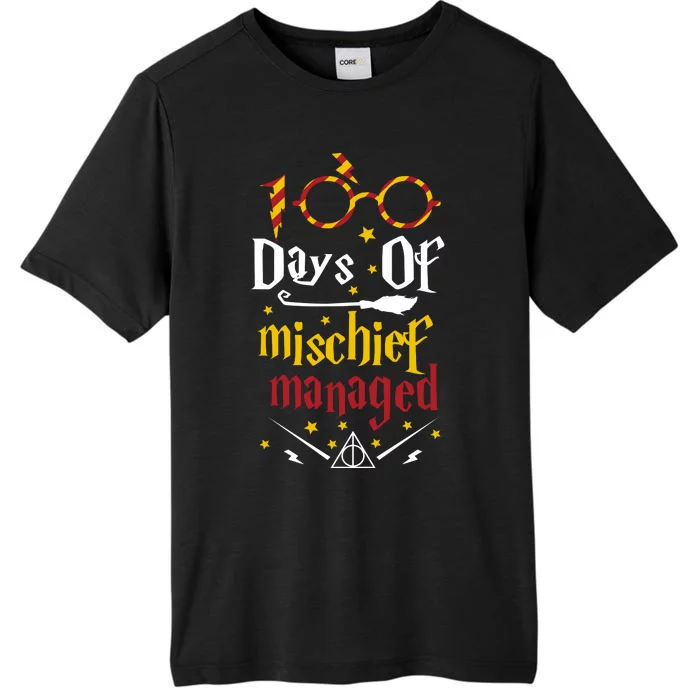 100 Days Of Mischief Managed 100th Day Of School ChromaSoft Performance T-Shirt