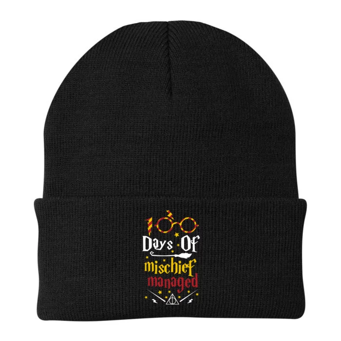 100 Days Of Mischief Managed 100th Day Of School Knit Cap Winter Beanie