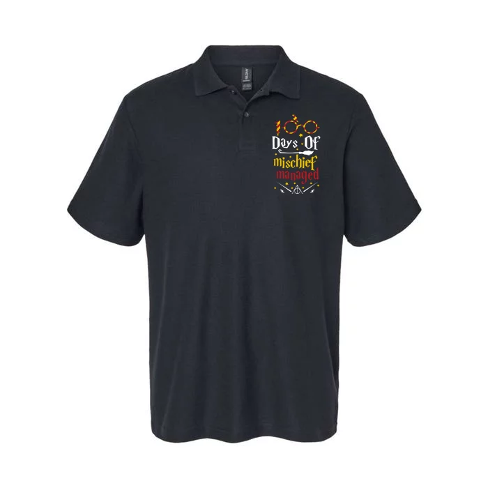 100 Days Of Mischief Managed 100th Day Of School Softstyle Adult Sport Polo