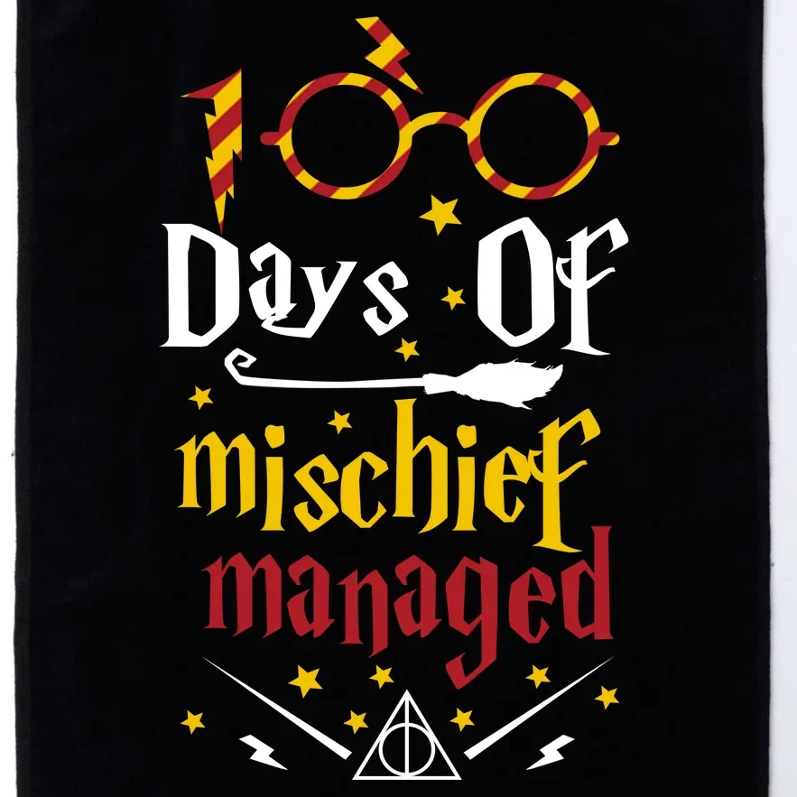 100 Days Of Mischief Managed 100th Day Of School Platinum Collection Golf Towel