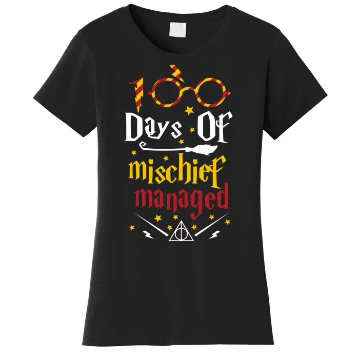 100 Days Of Mischief Managed 100th Day Of School Women's T-Shirt