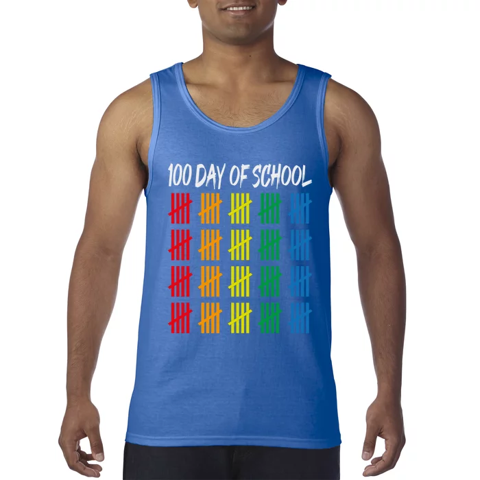 100th Day Of School Teacher Happy 100 Days Smarter Gift Tank Top