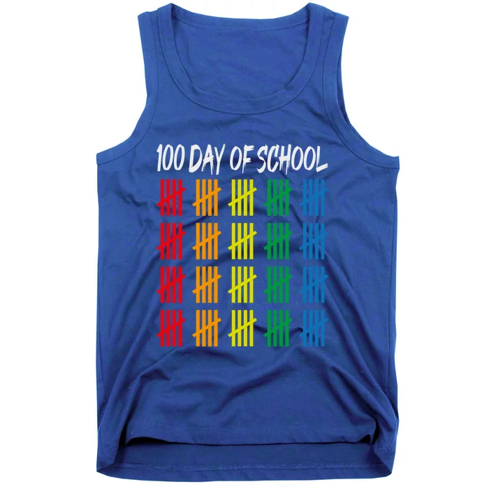 100th Day Of School Teacher Happy 100 Days Smarter Gift Tank Top