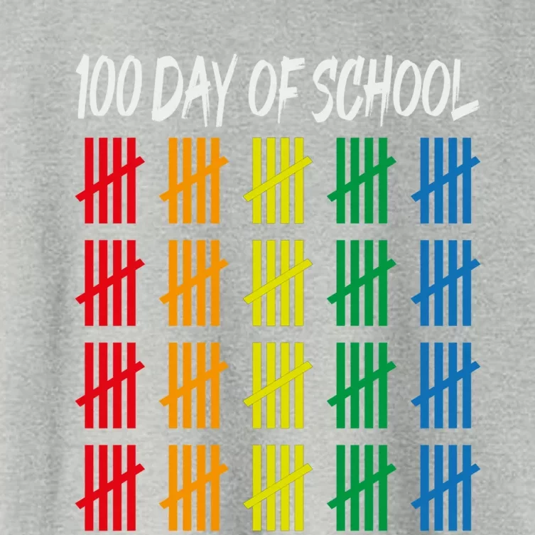 100th Day Of School Teacher Happy 100 Days Smarter Gift Women's Crop Top Tee