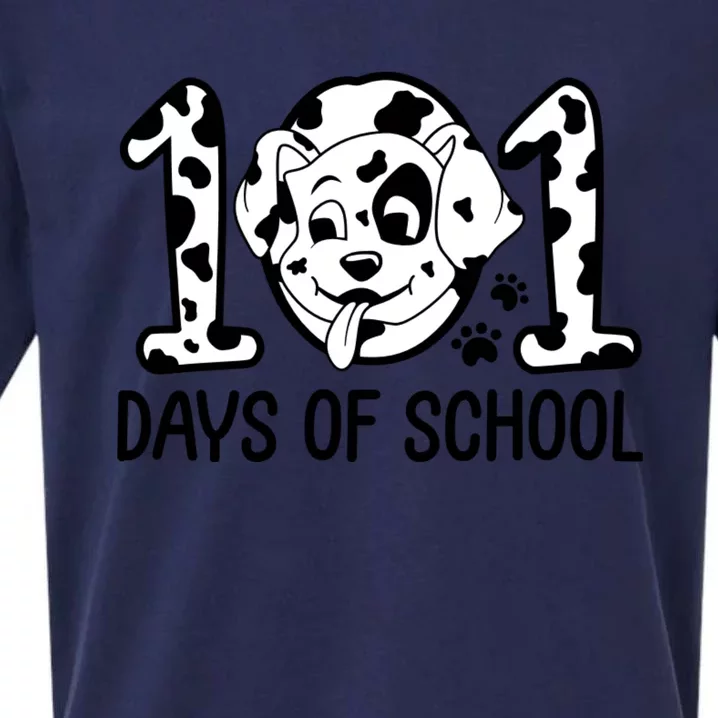 101 Days Of School Dalmatian Dog Funny School Sueded Cloud Jersey T-Shirt