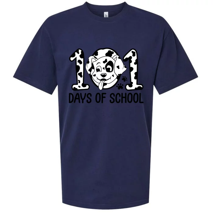 101 Days Of School Dalmatian Dog Funny School Sueded Cloud Jersey T-Shirt