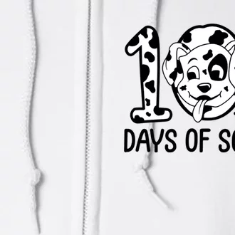 101 Days Of School Dalmatian Dog Funny School Full Zip Hoodie