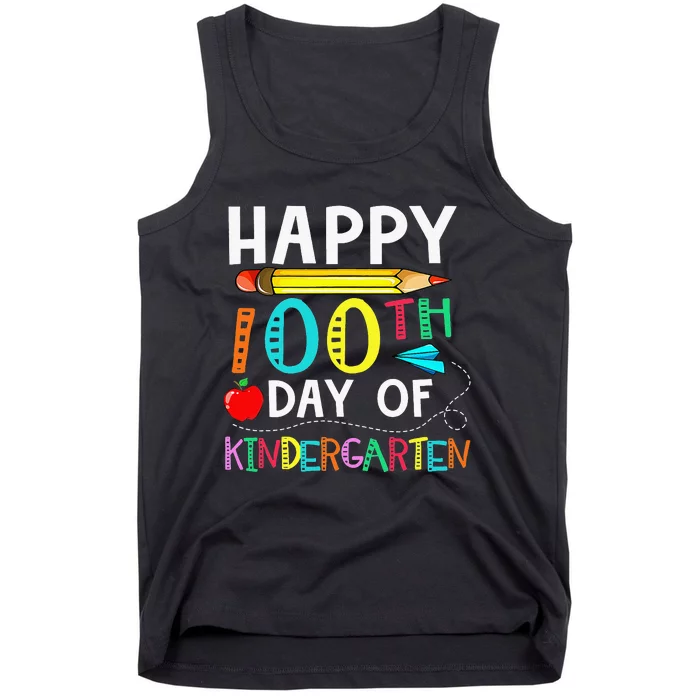 100 Days Of Kindergarten Happy 100th Day Of School Tank Top