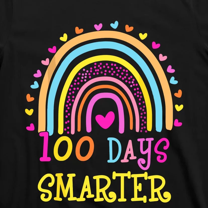 100th Day Of School Teacher Smarter Rainbow T-Shirt