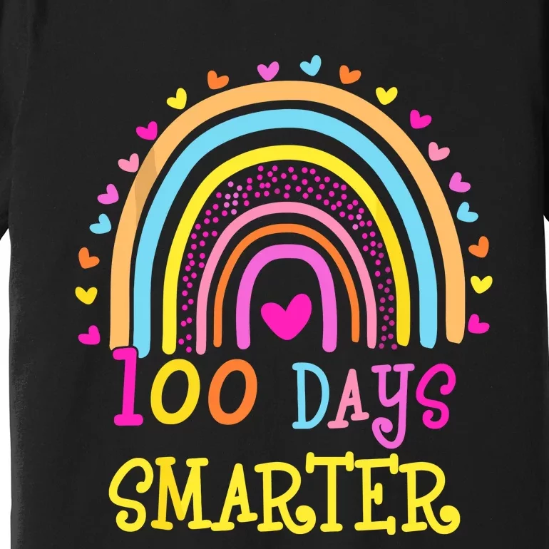 100th Day Of School Teacher Smarter Rainbow Premium T-Shirt