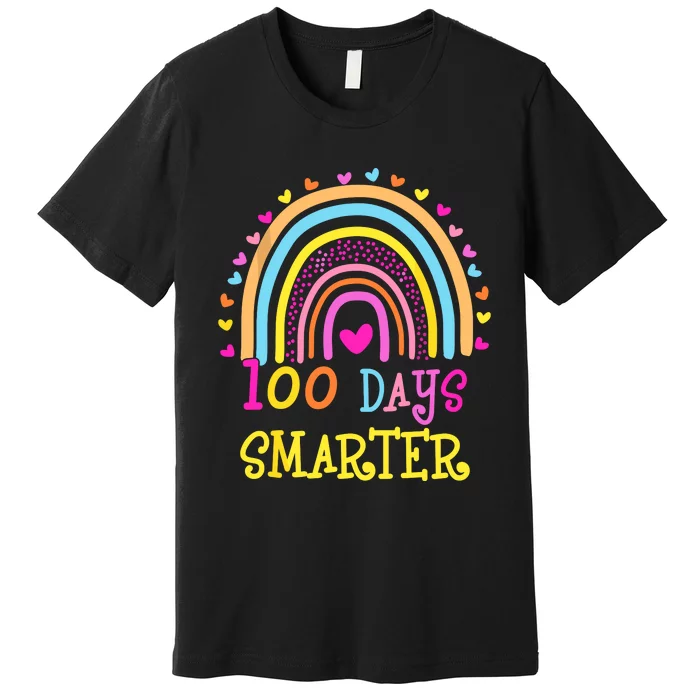 100th Day Of School Teacher Smarter Rainbow Premium T-Shirt