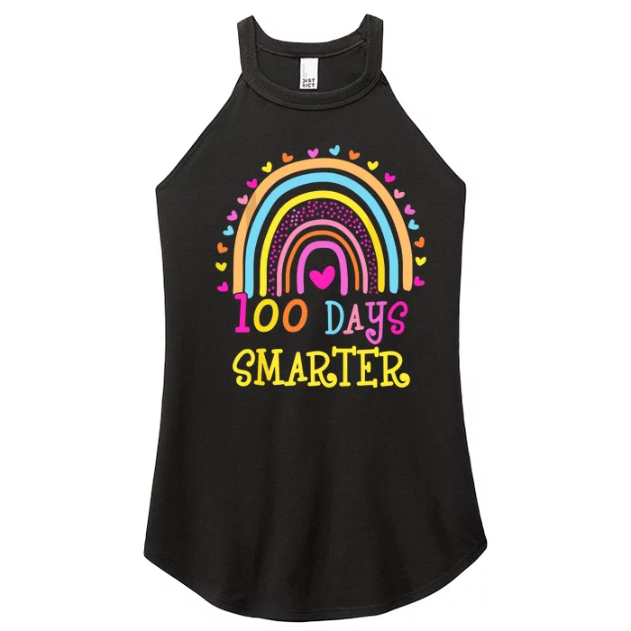 100th Day Of School Teacher Smarter Rainbow Women’s Perfect Tri Rocker Tank