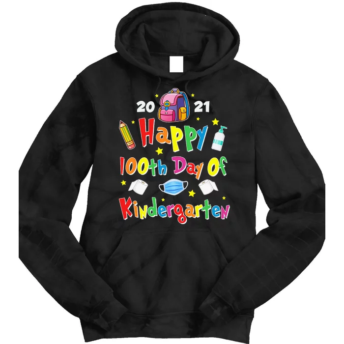 100 Days Of Kindergarten School Gift Students Teachers Tie Dye Hoodie