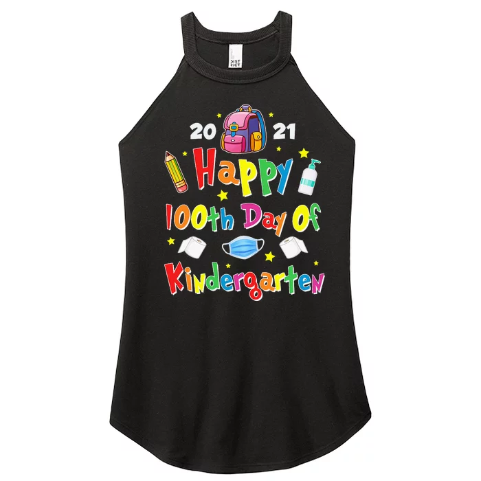 100 Days Of Kindergarten School Gift Students Teachers Women’s Perfect Tri Rocker Tank