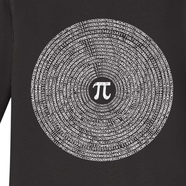 10000 Digits Pi Sign Math Lover Mathematics Nerd Pi Day Baby Long Sleeve Bodysuit