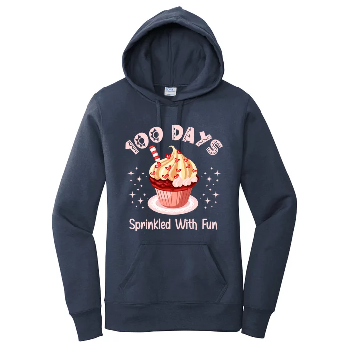 100 Days Sprinkled With Fun Cupcake Gift Women's Pullover Hoodie