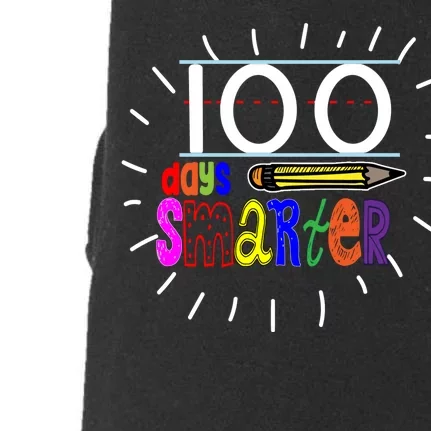 100 Days Smarter Cute 100th Day Of School Doggie 3-End Fleece Hoodie