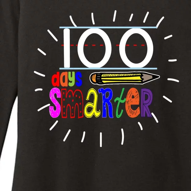 100 Days Smarter Cute 100th Day Of School Womens CVC Long Sleeve Shirt