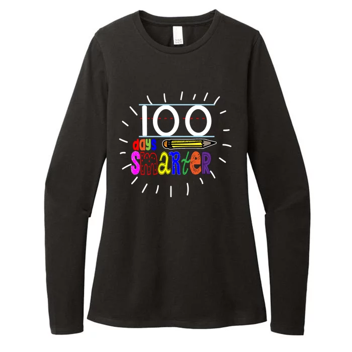 100 Days Smarter Cute 100th Day Of School Womens CVC Long Sleeve Shirt