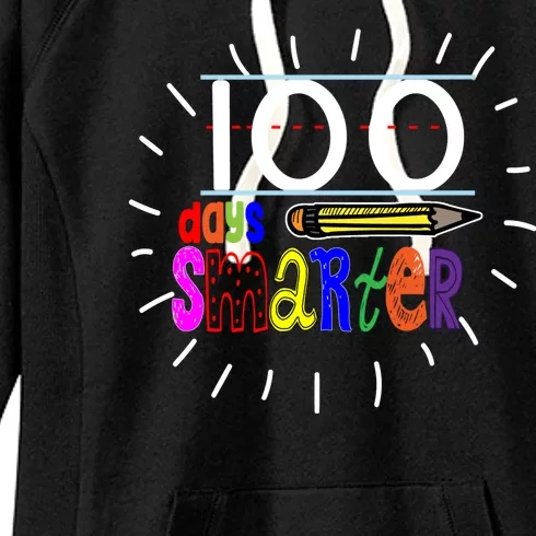 100 Days Smarter Cute 100th Day Of School Women's Fleece Hoodie