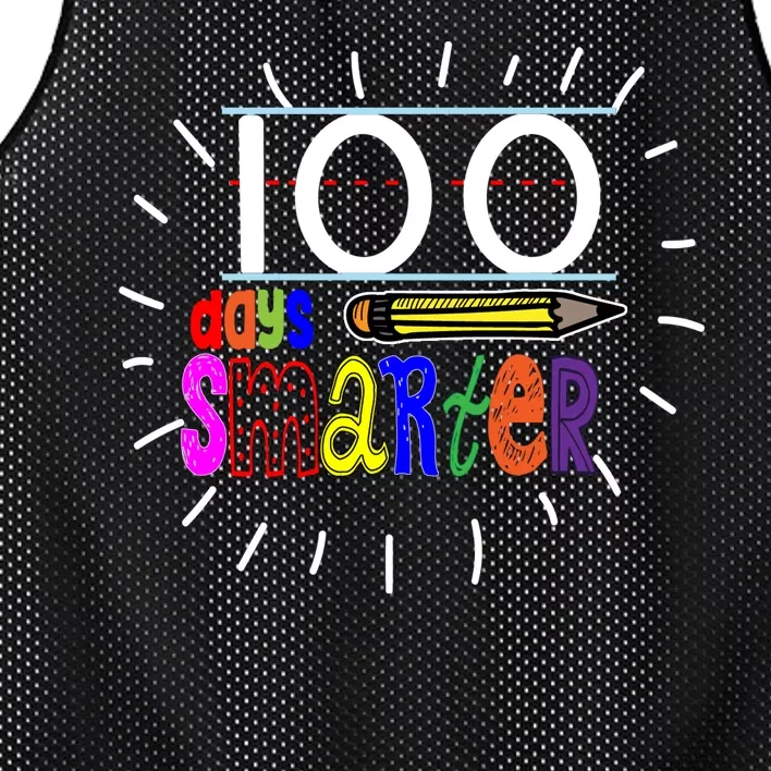 100 Days Smarter Cute 100th Day Of School Mesh Reversible Basketball Jersey Tank