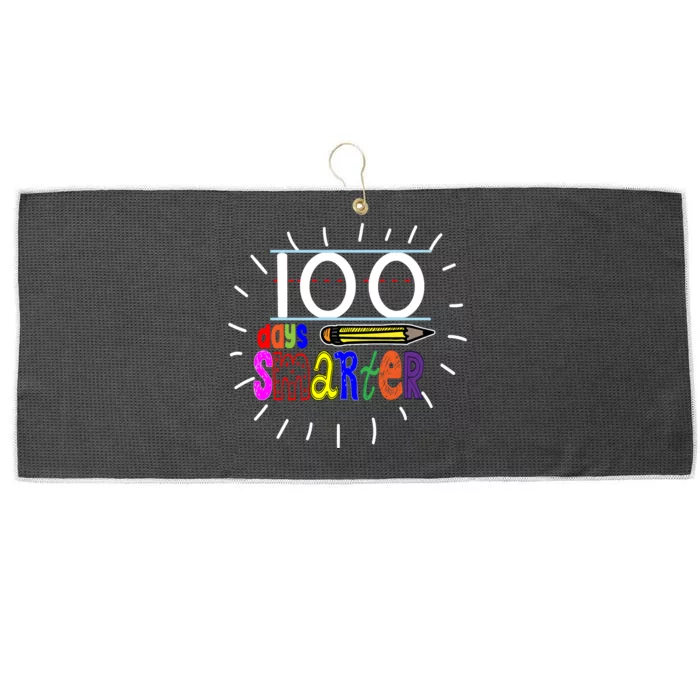 100 Days Smarter Cute 100th Day Of School Large Microfiber Waffle Golf Towel